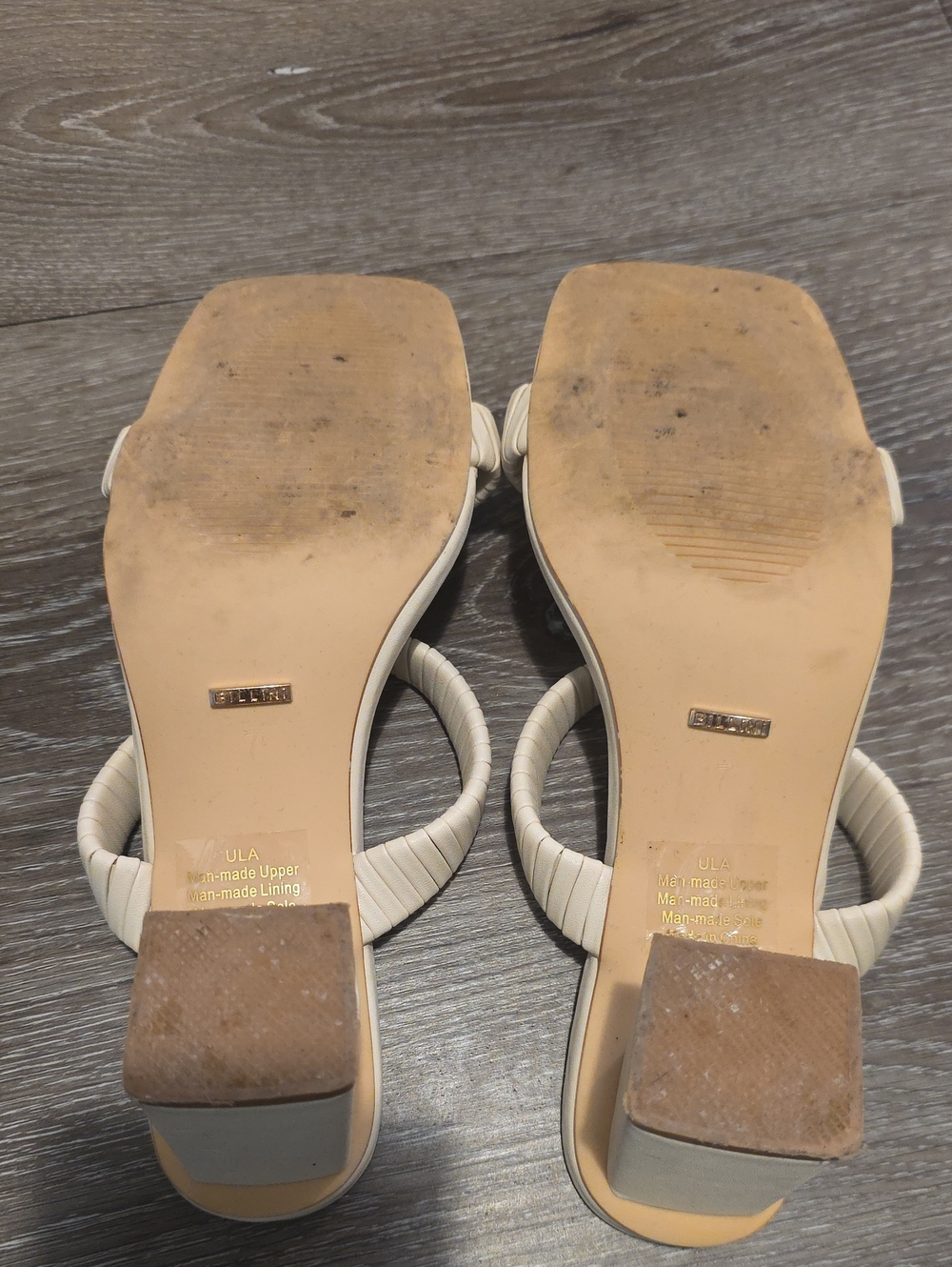 Billini Ivory Ribbed Double-Strap Square-Toe Slide Sandals - Picture 5 of 7